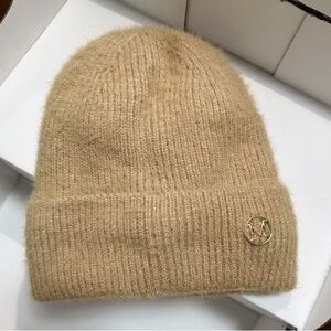 Luxurious Tan Knit Beanie